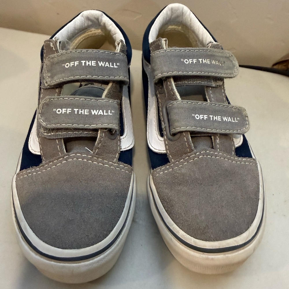 Vans Kids Sneakers Size 13 Old School V Logo Pop Skate Shoes Unisex Blue/Gray